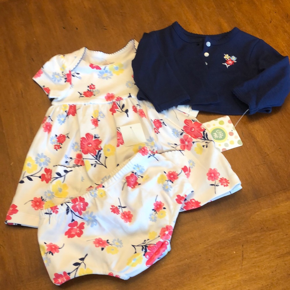 Little Me 3 Piece Set - Size 6 Months